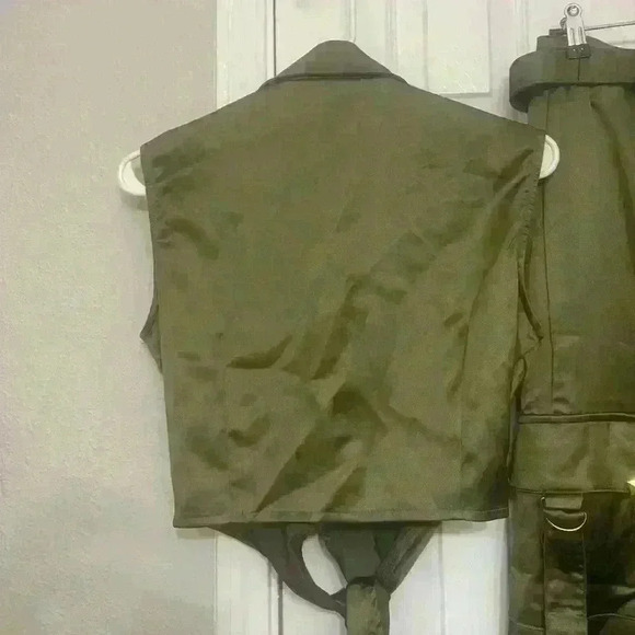 KAILER Sirene Satin Pant Set (Olive) NWT size S - Picture 8 of 15